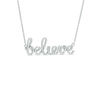 Previously Owned - Cursive "believe" Necklace in Sterling Silver - 17.5"