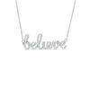 Thumbnail Image 0 of Previously Owned - Cursive "believe" Necklace in Sterling Silver - 17.5"