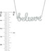 Thumbnail Image 1 of Previously Owned - Cursive "believe" Necklace in Sterling Silver - 17.5"