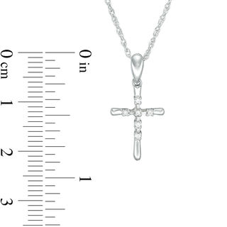 Previously Owned - Diamond Accent Cross Pendant in 10K White Gold