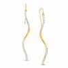 Thumbnail Image 1 of Previously Owned - OroMagnifico™ Corkscrew Diamond-Cut Earrings in 14K Gold over Sterling Silver