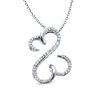 Thumbnail Image 1 of Previously Owned - Open Hearts by Jane Seymour™ 0.13 CT. T.W. Diamond Curlique Pendant in 10K White Gold