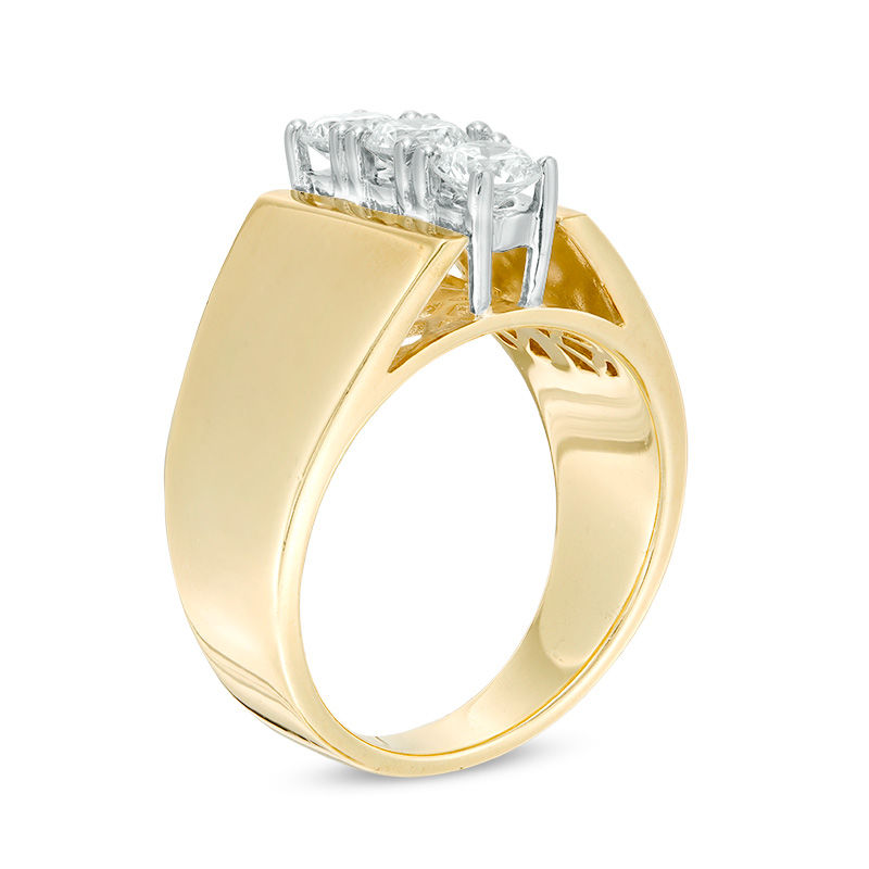 Previously Owned - 1.00 CT. T.W. Diamond Linear Past Present Future® Ring in 14K Gold