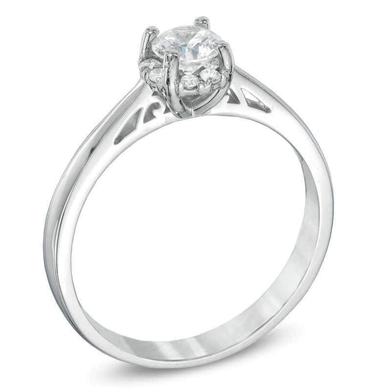 Previously Owned - 0.50 CT. T.W.  Canadian Diamond Engagement Ring in 14K White Gold (I/I1)