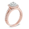 Thumbnail Image 2 of Previously Owned - 1.00 CT. T.W. Diamond Double Frame Bridal Set in 14K Rose Gold