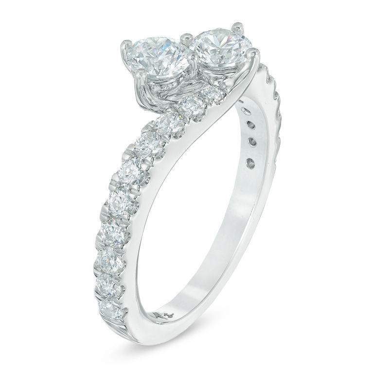 Previously Owned - Ever Us™ 1.50 CT. T.W. Two-Stone Diamond Ring in 14K White Gold