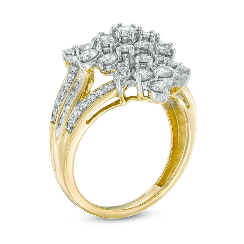 Main Image 2 of Previously Owned - 2.00 CT. T.W. Composite Diamond Starburst Ring in 10K Gold