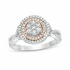 Thumbnail Image 1 of Previously Owned - 0.50 CT. T.W. Composite Diamond Double Frame Twist Ring in 10K Two-Tone Gold