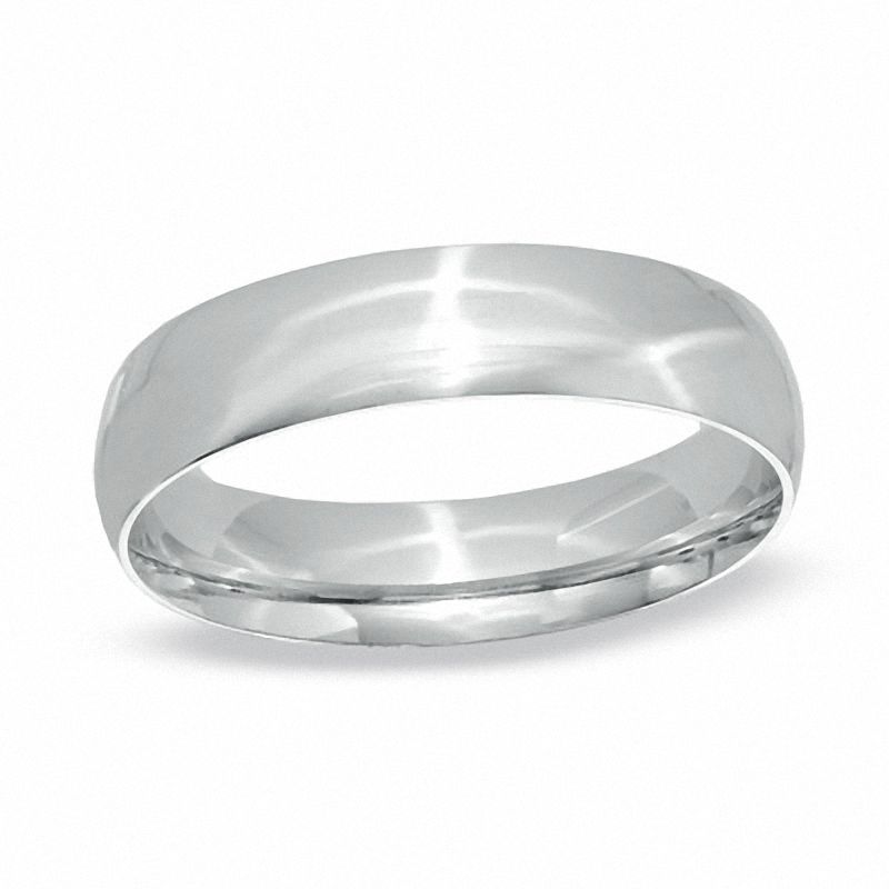 Main Image 1 of Previously Owned - 5.0mm Comfort Fit Wedding Band in 14K White Gold