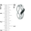 Thumbnail Image 2 of Previously Owned - 0.25 CT. T.W. Enhanced Black and White Diamond Overlay Twist Earrings in Sterling Silver