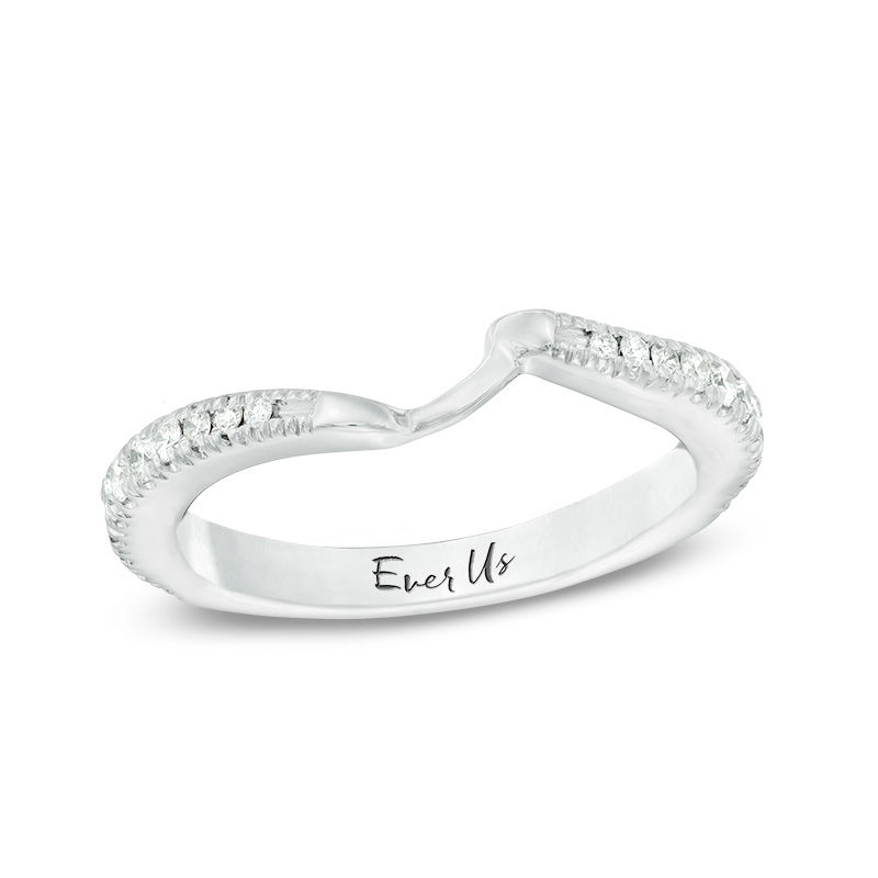 Main Image 1 of Previously Owned - Ever Us™ 0.33 CT. T.W. Diamond Contour Band in 14K White Gold