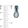 Previously Owned - 0.10 CT. T.W. Enhanced Blue and White Diamond Necklace, Earrings, and Bangle Set in Sterling Silver