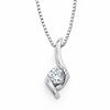 Thumbnail Image 0 of Previously Owned - 0.12 CT. Sirena™ Solitaire Pendant in 10K White Gold