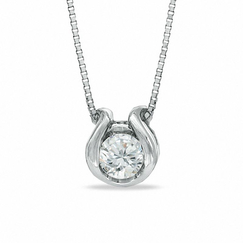 Previously Owned - Sirena™ Diamond Accent Solitaire Pendant in 14K White Gold