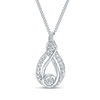 Thumbnail Image 0 of Previously Owned - Interwoven™ 0.09 CT. T.W. Diamond Pendant in Sterling Silver - 19"