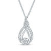 Thumbnail Image 1 of Previously Owned - Interwoven™ 0.09 CT. T.W. Diamond Pendant in Sterling Silver - 19"