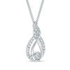 Thumbnail Image 2 of Previously Owned - Interwoven™ 0.09 CT. T.W. Diamond Pendant in Sterling Silver - 19"