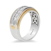 Previously Owned - Enchanted Disney Men's 0.45 CT. T.W. Diamond Satin Wedding Band in 14K Two-Tone Gold