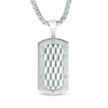 Thumbnail Image 0 of Previously Owned - Men's Diamond-Cut Dog Tag Pendant in Stainless Steel - 24"