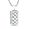 Thumbnail Image 1 of Previously Owned - Men's Diamond-Cut Dog Tag Pendant in Stainless Steel - 24"