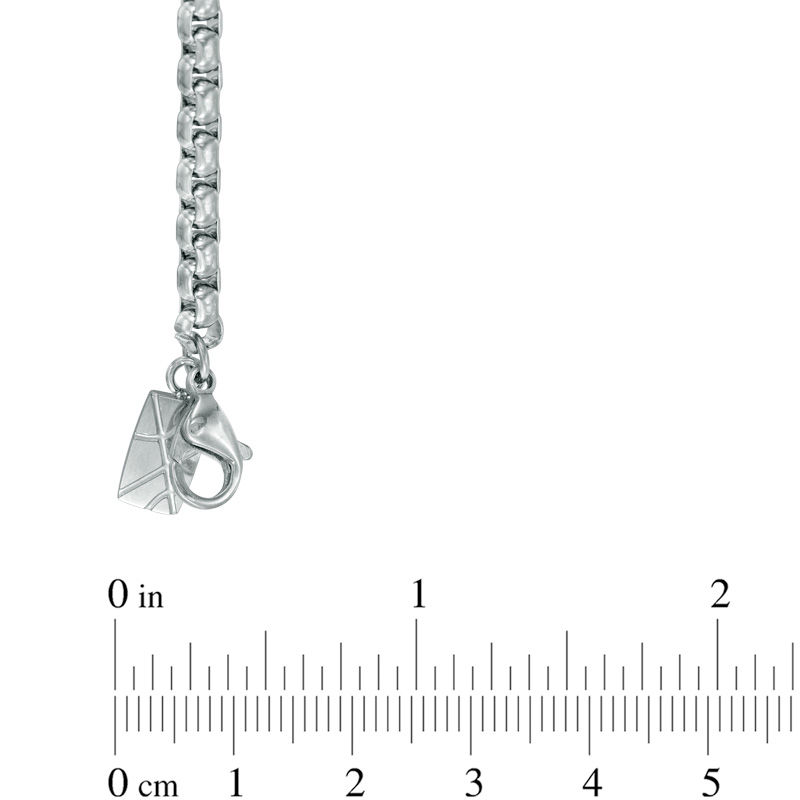 Main Image 2 of Previously Owned - Men's Diamond-Cut Dog Tag Pendant in Stainless Steel - 24"