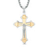 Thumbnail Image 0 of Previously Owned - Men's Crucifix Pendant in Two-Tone Stainless Steel - 24"