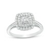 Thumbnail Image 1 of Previously Owned - 0.50 CT. T.W. Diamond Cushion Double Frame Engagement Ring in 10K White Gold