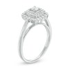 Thumbnail Image 2 of Previously Owned - 0.50 CT. T.W. Diamond Cushion Double Frame Engagement Ring in 10K White Gold