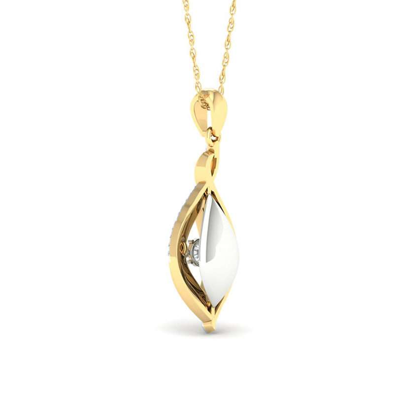 Previously Owned - Unstoppable Love™  0.25 CT. T.W. Diamond Infinity Flame Pendant in 10K Two-Tone Gold