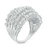 Thumbnail Image 1 of Previously Owned - 2.00 CT. T.W. Diamond Spiral Multi-Row Anniversary Ring in 10K White Gold