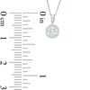 Previously Owned - 0.20 CT.  Diamond Solitaire Tension Pendant in 14K White Gold (I/I2) - 17''