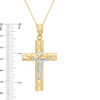 Thumbnail Image 1 of Previously Owned - Men's Diamond-Cut Crucifix Pendant in 10K Two-Tone Gold