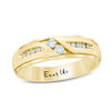 Thumbnail Image 1 of Previously Owned - Ever Us™ 0.25 CT. T.W. Two Stone Diamond Satin Slant Band in 14K Gold