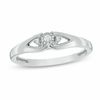 Thumbnail Image 1 of Previously Owned - Cherished Promise Collection™ 0.04 CT. T.W. Diamond Vintage-Style Promise Ring in Sterling Silver