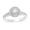 Thumbnail Image 0 of Previously Owned - 0.45 CT. T.W. Diamond Double Frame Engagement Ring in 14K White Gold