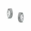Previously Owned - 0.25 CT. T.W. Diamond Three Row Hoop Earrings in 10K White Gold
