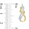 Thumbnail Image 1 of Previously Owned - 0.15 CT. T. W. Diamond Infinity Earrings in 10K Gold