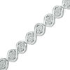 Thumbnail Image 0 of Previously Owned - 0.50 CT. T.W. Diamond Cascading Four Stone Bracelet in Sterling Silver - 7.5"
