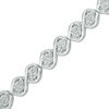 Thumbnail Image 1 of Previously Owned - 0.50 CT. T.W. Diamond Cascading Four Stone Bracelet in Sterling Silver - 7.5"
