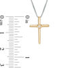 Thumbnail Image 1 of Previously Owned - Convertibilities 0.14 CT. T.W. Diamond Cross Three-in-One Pendant in Sterling Silver and 10K Gold