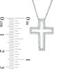 Thumbnail Image 2 of Previously Owned - Convertibilities 0.14 CT. T.W. Diamond Cross Three-in-One Pendant in Sterling Silver and 10K Gold