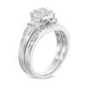 Thumbnail Image 2 of Previously Owned - 0.95 CT. T.W. Quad Diamond Collar Bridal Set in 14K White Gold