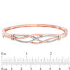 Thumbnail Image 2 of Previously Owned - 0.33 CT. T.W. Diamond Open Braid Bangle in 10K Rose Gold