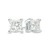Thumbnail Image 1 of Previously Owned - 0.50 CT. T.W.  Princess-Cut Diamond Solitaire Stud Earrings in 14K White Gold (J/I3)