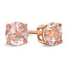 Thumbnail Image 1 of Previously Owned - 5.0mm Morganite Stud Earrings in 10K Rose Gold