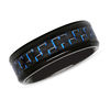 Thumbnail Image 0 of Previously Owned - Men's 8.0mm Comfort Fit Carbon Fibre Textured Black IP Wedding Band in Stainless Steel