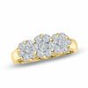 Thumbnail Image 1 of Previously Owned - 0.50 CT. T.W. Endless Diamond® Three Stone Cluster Ring in 14K Gold