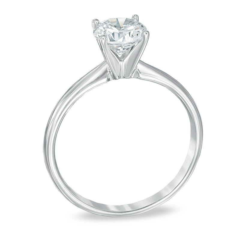 Previously Owned 1.00 CT. Diamond Solitaire Engagement Ring in 14K White Gold (J/I3)