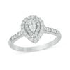 Thumbnail Image 0 of Previously Owned - 0.45 CT. T.W. Pear-Shaped Diamond Double Frame Engagement Ring in 14K White Gold