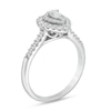 Thumbnail Image 1 of Previously Owned - 0.45 CT. T.W. Pear-Shaped Diamond Double Frame Engagement Ring in 14K White Gold